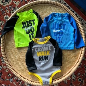 Nike Baby Bundle Set Long Sleeve Dri-Fit Onesie and Shirts